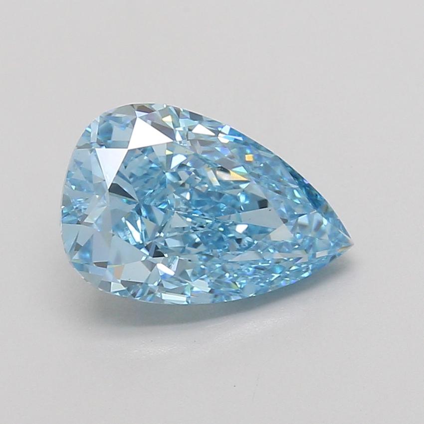 3.08 Ct. Fancy Vivid Blue Pear Lab Grown Diamond