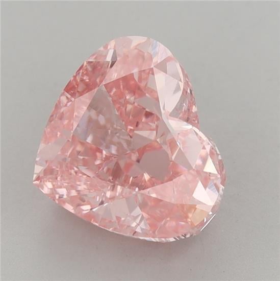 3.53 Ct. Fancy Vivid Pink Heart Lab Grown Diamond
