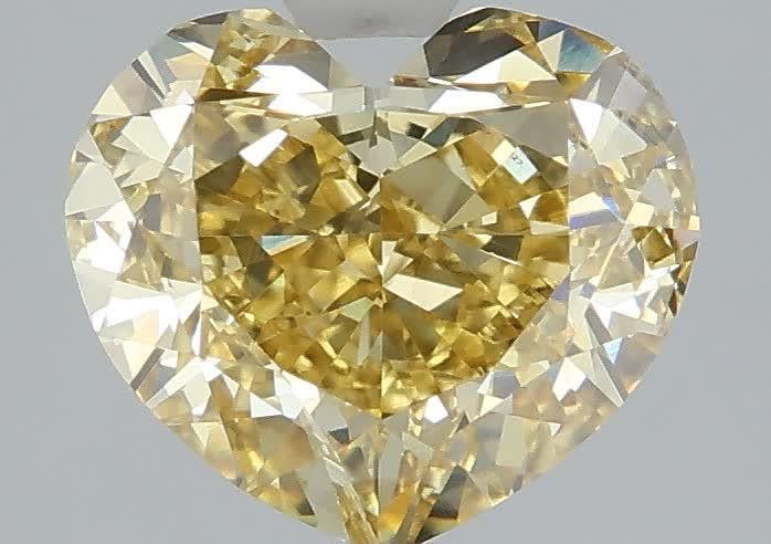 2.57 Ct. Fancy Intense Yellow Heart Lab Grown Diamond