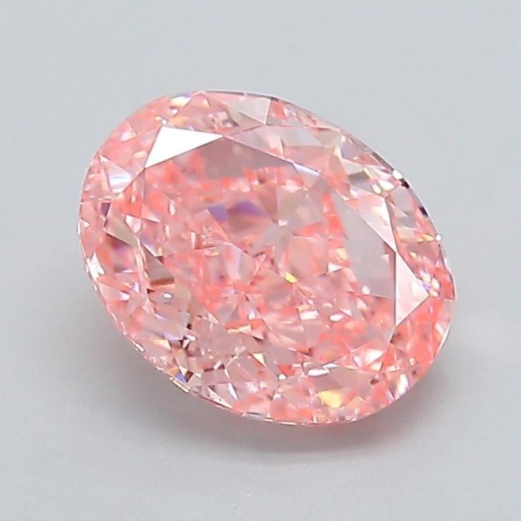 2.10 Ct. Fancy Vivid  Pink Oval Lab Grown Diamond