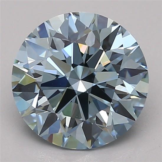 2.18 Ct. Fancy Vivid Blue Round Lab Grown Diamond