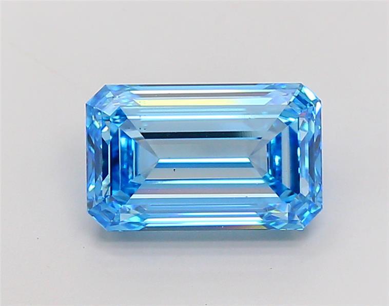 6.55 Ct. Fancy Vivid Blue Emerald Lab Grown Diamond