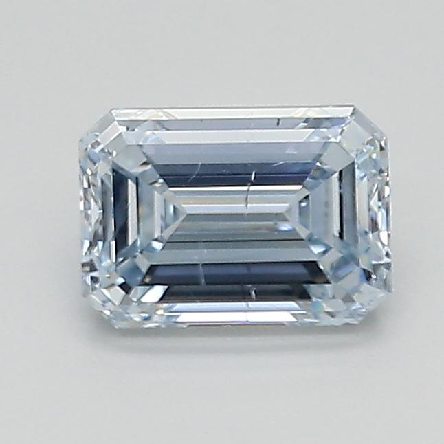 0.9 Ct. Fancy Intense Blue Emerald Lab Grown Diamond