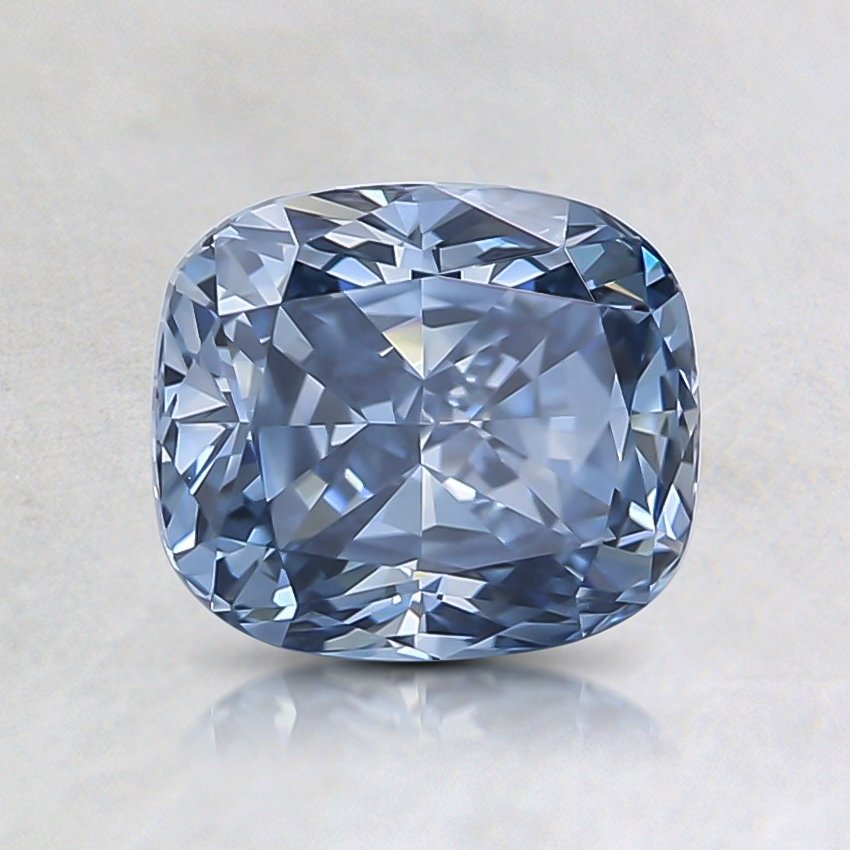 1.11 Ct. Fancy Intense Blue Cushion Lab Grown Diamond