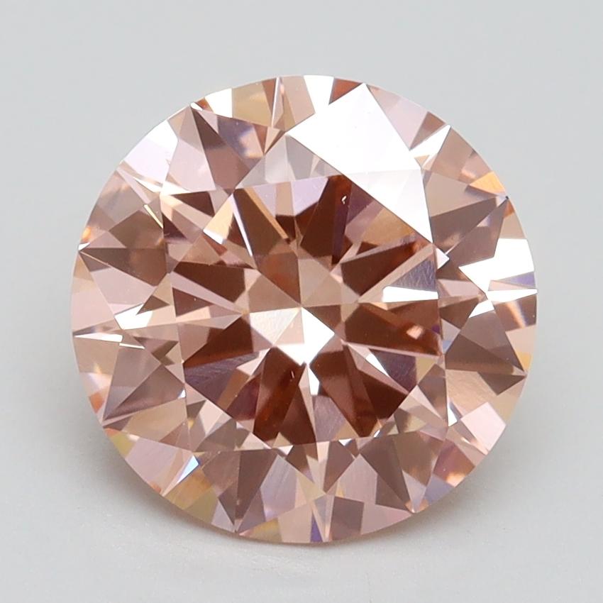 2.61 Ct. Fancy Intense Pink Round Lab Grown Diamond