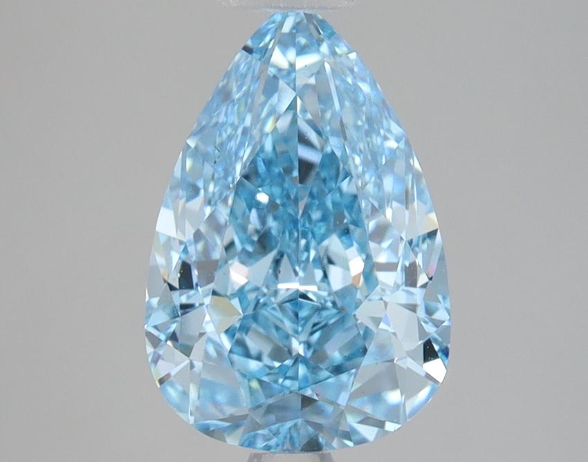 3.09 Ct. Fancy Vivid Blue Pear Lab Grown Diamond