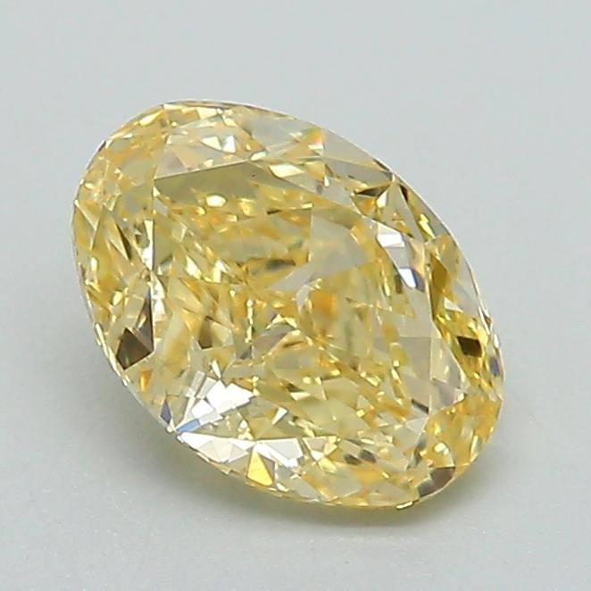 1.07 Ct. Fancy Vivid Yellow Oval Lab Grown Diamond