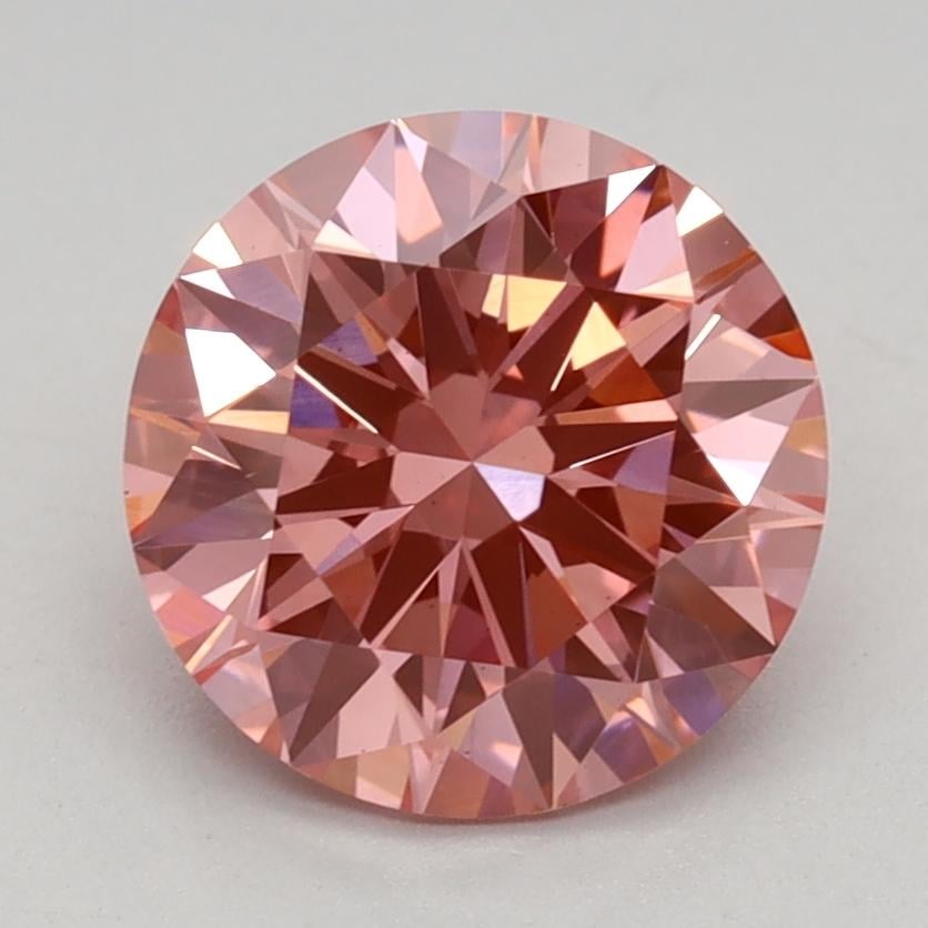 1.65 Ct. Fancy Vivid Pink Round Lab Grown Diamond