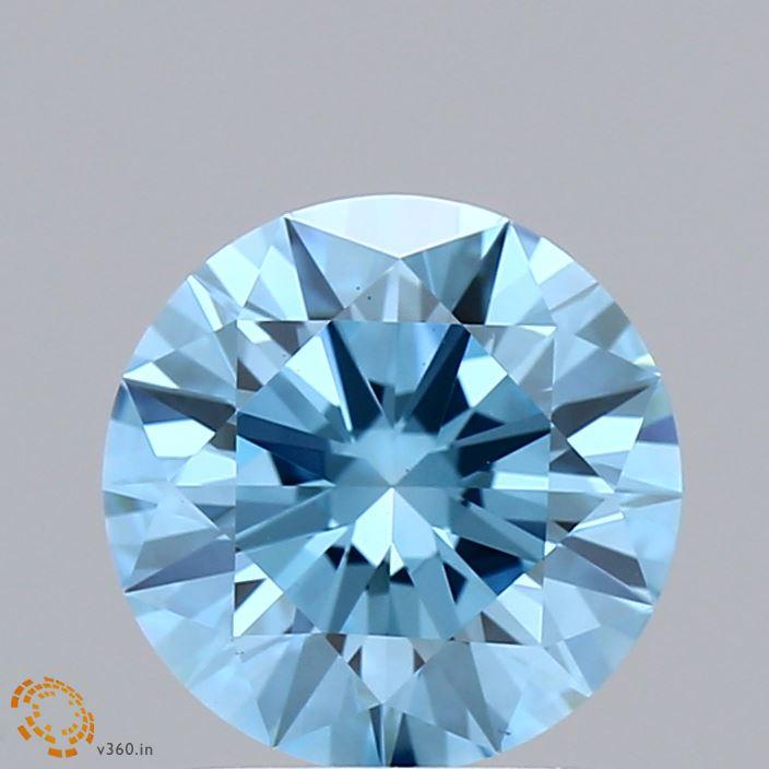 2.00 Ct. Fancy Vivid Blue Round Lab Grown Diamond