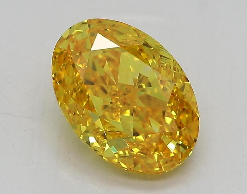 2.04 Ct. Fancy Vivid Yellow Oval Lab Grown Diamond