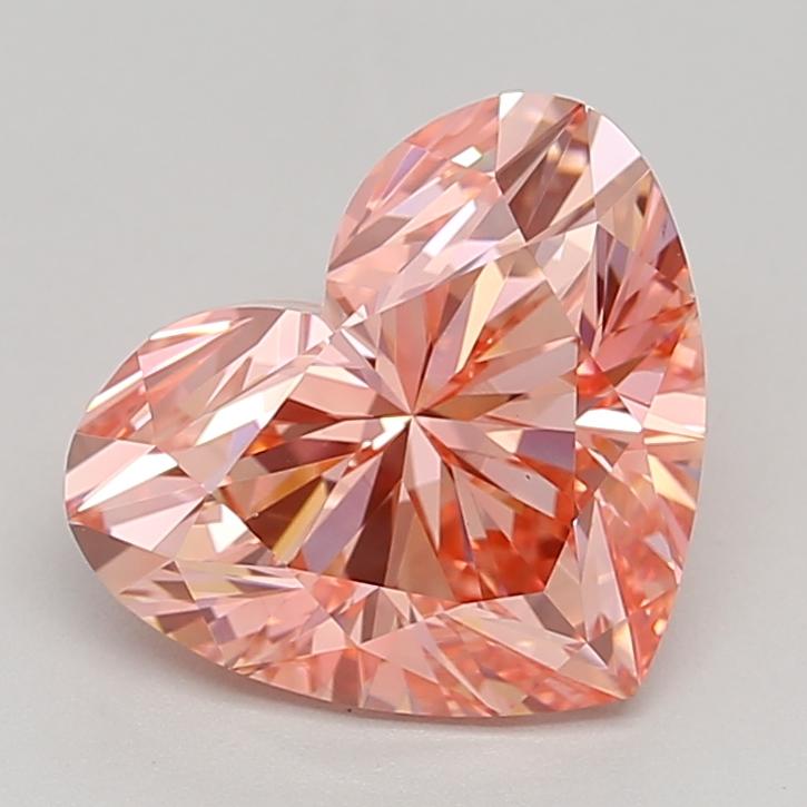 4.03 Ct. Fancy Vivid  Pink Heart Lab Grown Diamond