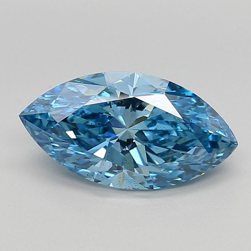 3.00 Ct. Fancy Vivid  Blue Marquise Lab Grown Diamond
