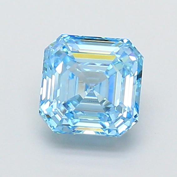 1.03 Ct. Fancy Vivid Blue Asscher Lab Grown Diamond