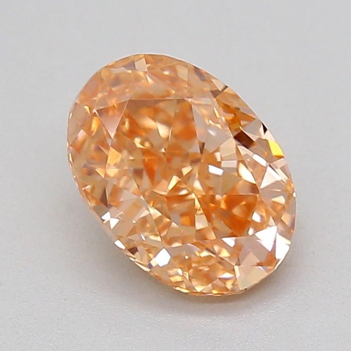 0.76 Ct. Fancy Pinkish Orange Oval Lab Grown Diamond