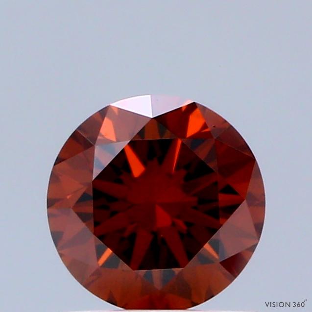 0.56 Ct. Fancy Deep Orange Round Lab Grown Diamond