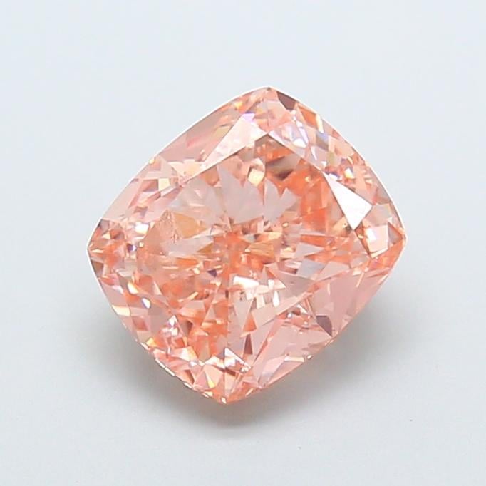 3.08 Ct. Fancy Intense Orangy Brown Cushion Lab Grown Diamond