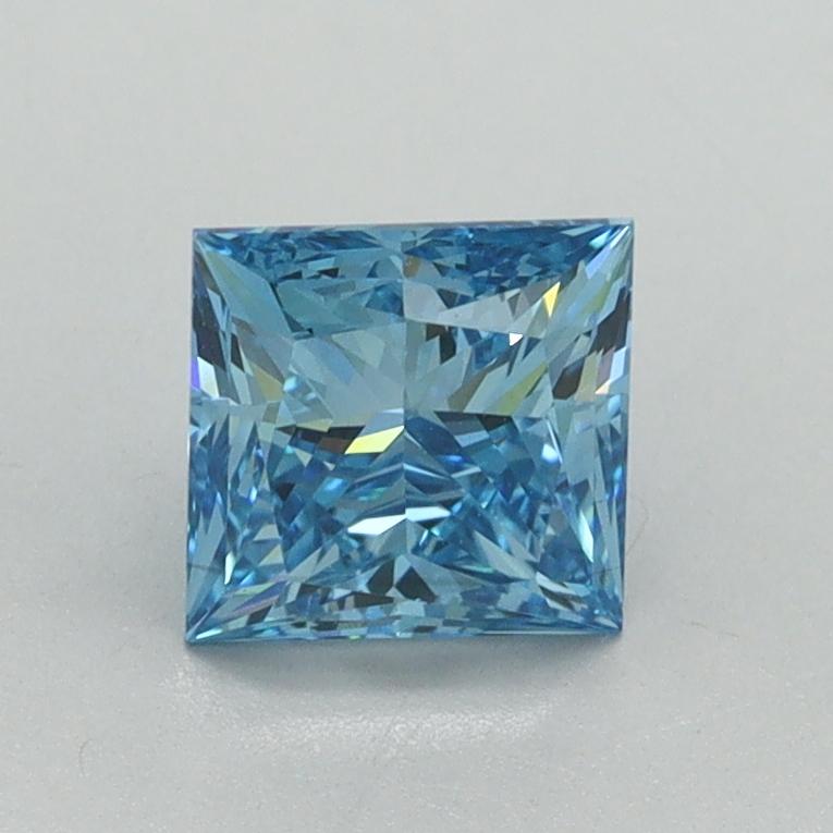 1.06 Ct. Fancy Vivid Blue Princess Lab Grown Diamond