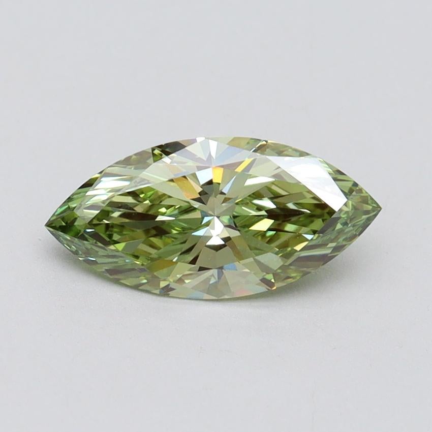1.06 Ct. Fancy Vivid Green Marquise Lab Grown Diamond