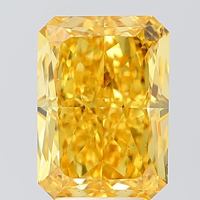 5.01 Ct. Fancy Vivid  Yellow Radiant Lab Grown Diamond