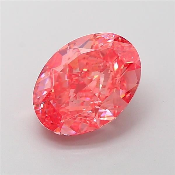 2.41 Ct. Fancy Vivid  Pink Oval Lab Grown Diamond