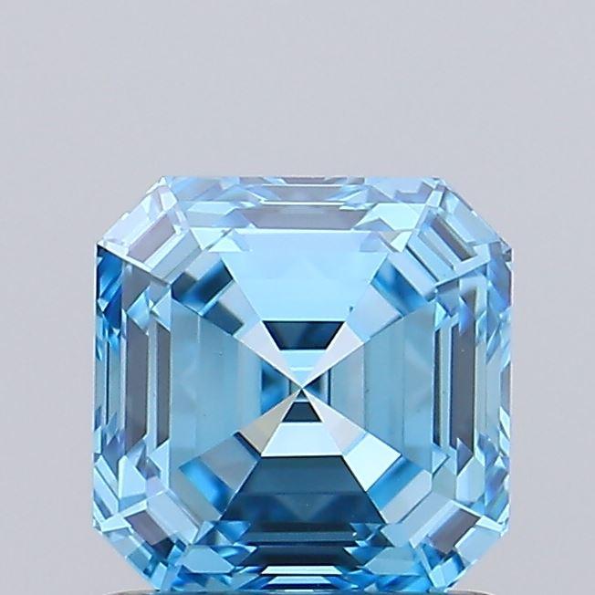 1.01 Ct. Fancy Vivid Blue Asscher Lab Grown Diamond
