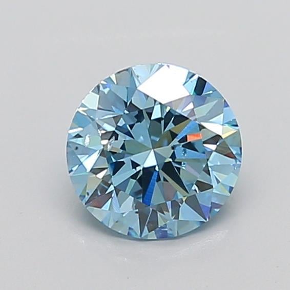 1.51 Ct. Fancy Vivid  Blue Round Lab Grown Diamond