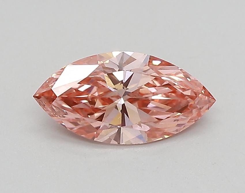 0.64 Ct. Fancy Vivid Pink Marquise Lab Grown Diamond