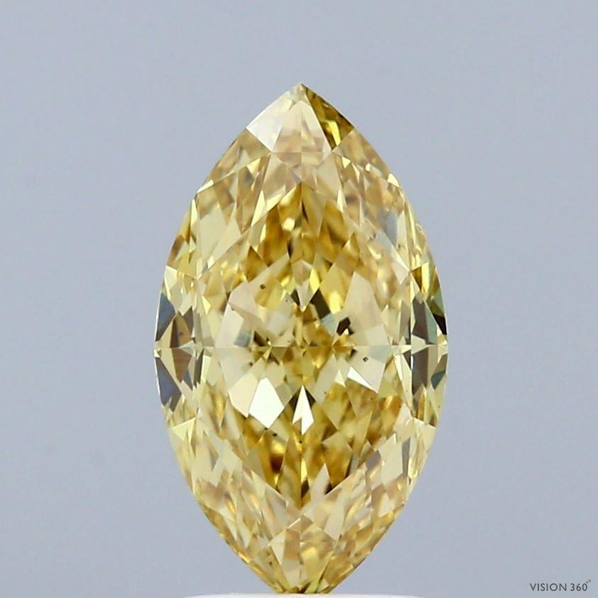 2.04 Ct. Fancy Intense Yellow Marquise Lab Grown Diamond