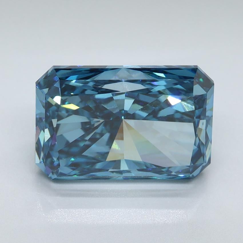 5.19 Ct. Fancy Vivid Malibu Blue Radiant Lab Grown Diamond