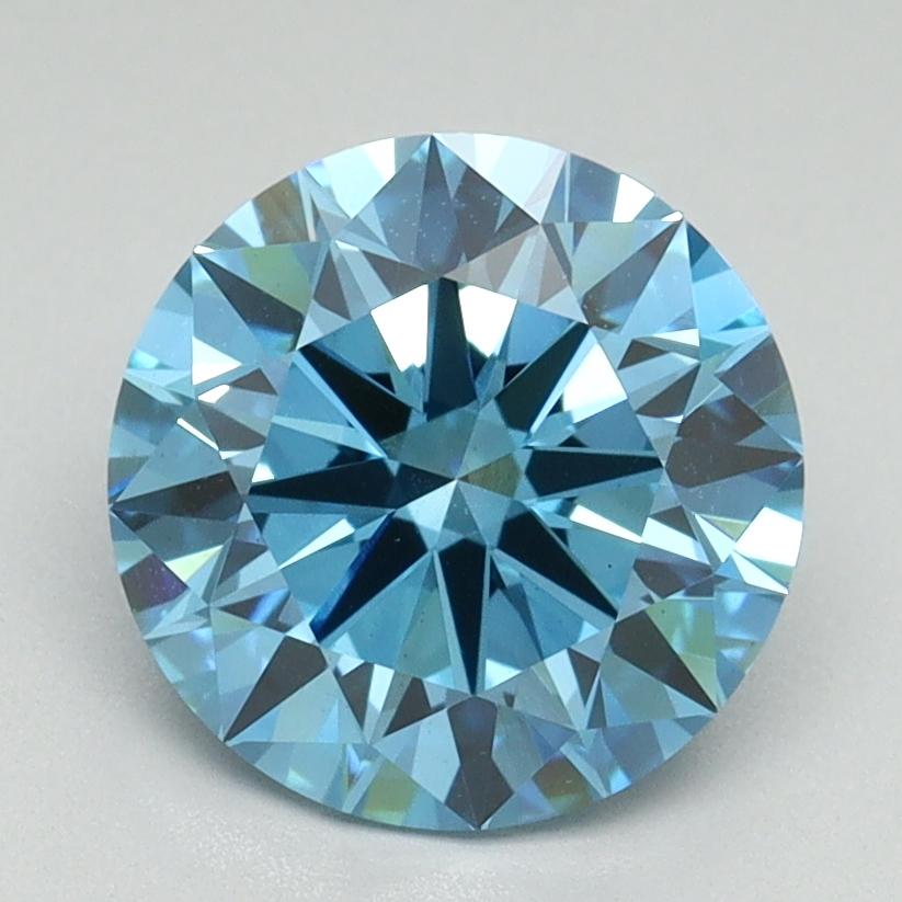 2.24 Ct. Fancy Vivid Blue Round Lab Grown Diamond