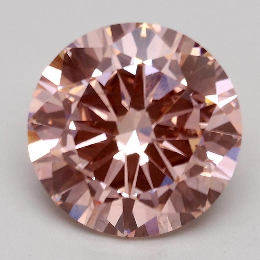 3.07 Ct. Fancy Intense Pink Round Lab Grown Diamond