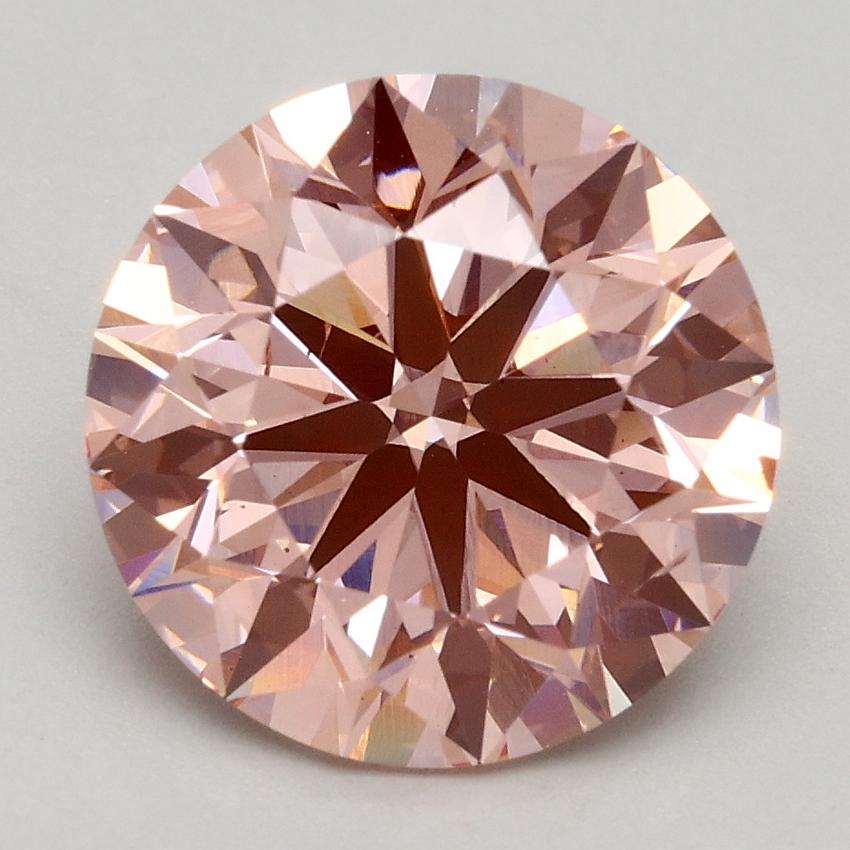 3.01 Ct. Fancy Intense Pink Round Lab Grown Diamond