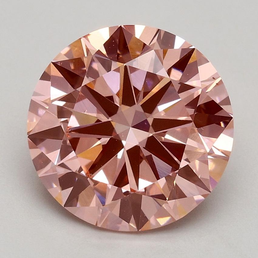 2.50 Ct. Fancy Intense Pink Round Lab Grown Diamond
