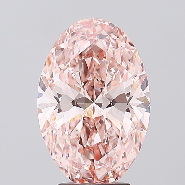 4.26 Ct. Fancy Intense Pink Oval Lab Grown Diamond