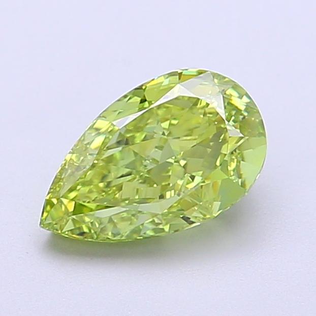 1.18 Ct. Fancy Vivid Green Pear Lab Grown Diamond