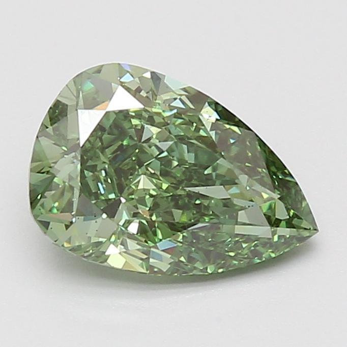2.09 Ct. Fancy Vivid Green Pear Lab Grown Diamond