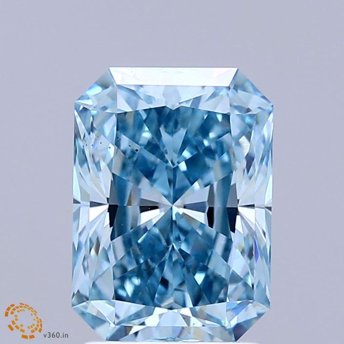 2.34 Ct. Fancy Vivid Blue Radiant Lab Grown Diamond