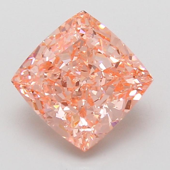 3.10 Ct. Fancy Vivid Pink Cushion Lab Grown Diamond
