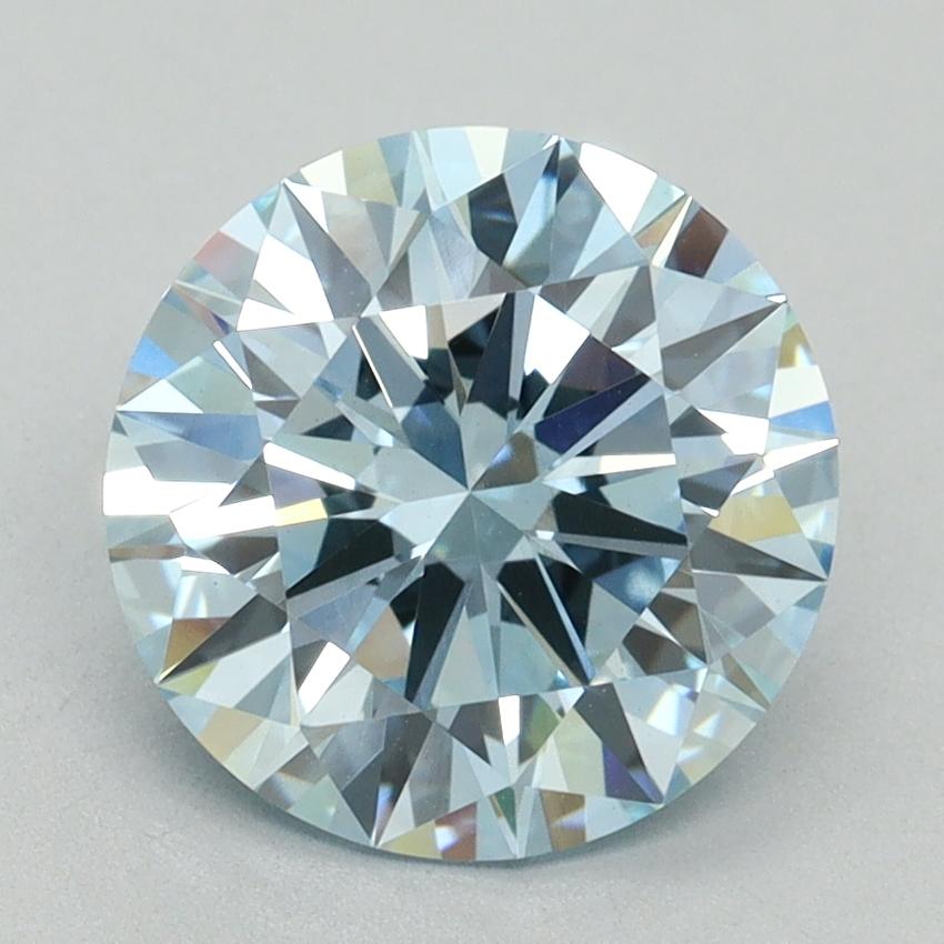 2.63 Ct. Fancy Intense Blue Round Lab Grown Diamond