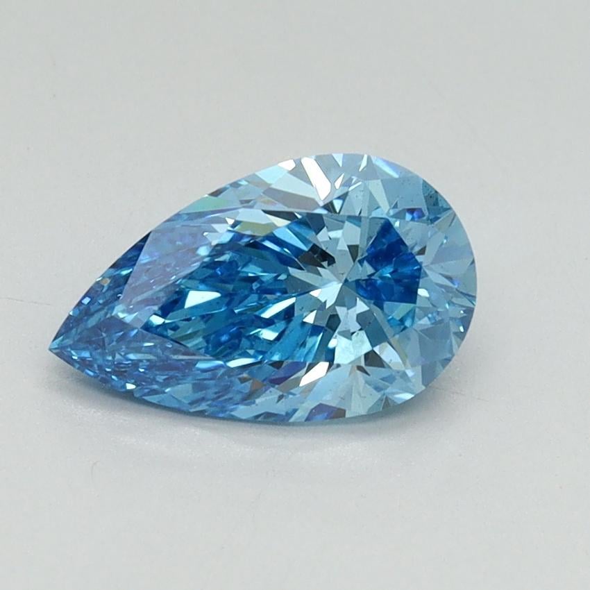 1.03 Ct. Fancy Vivid Blue Pear Lab Grown Diamond