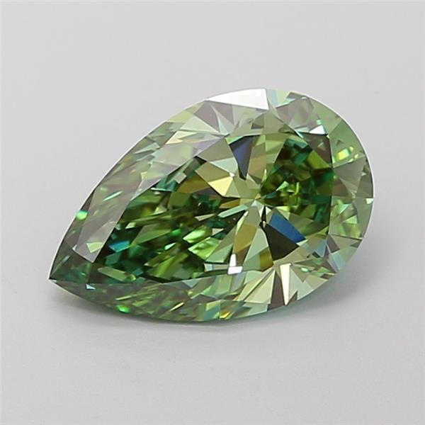 1.94 Ct. Fancy Vivid  Green Pear Lab Grown Diamond