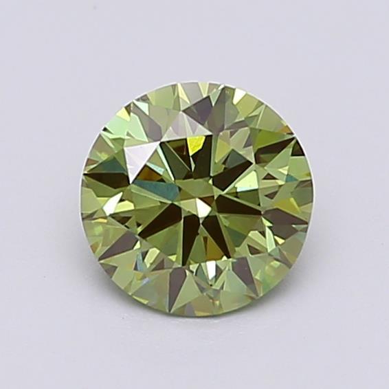1.00 Ct. Fancy Vivid  Green Round Lab Grown Diamond