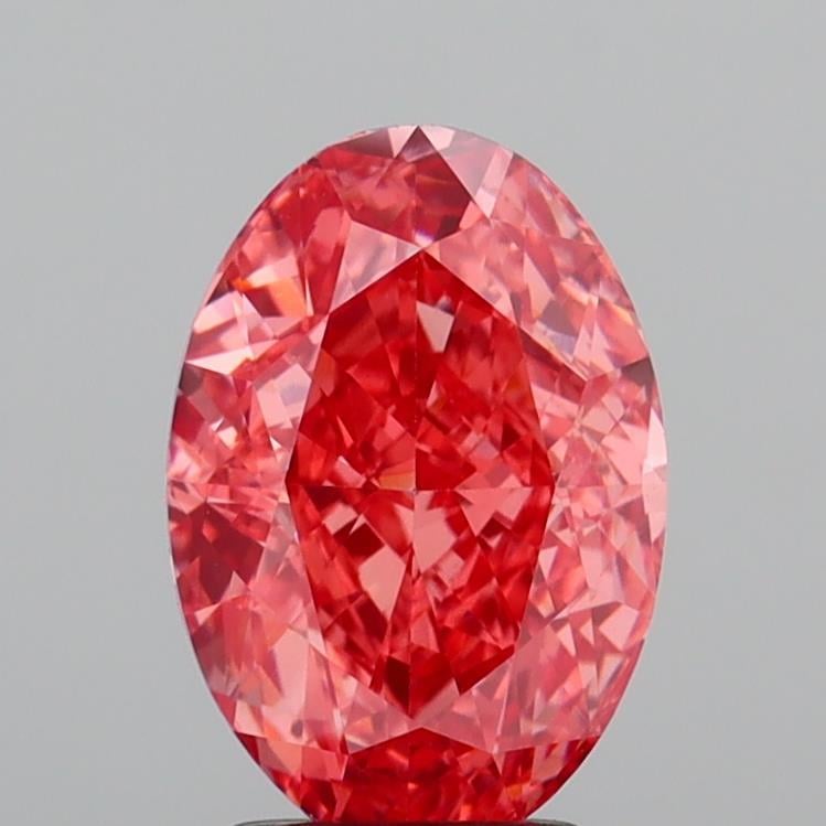 3.01 Ct. Fancy Vivid  Pink Oval Lab Grown Diamond