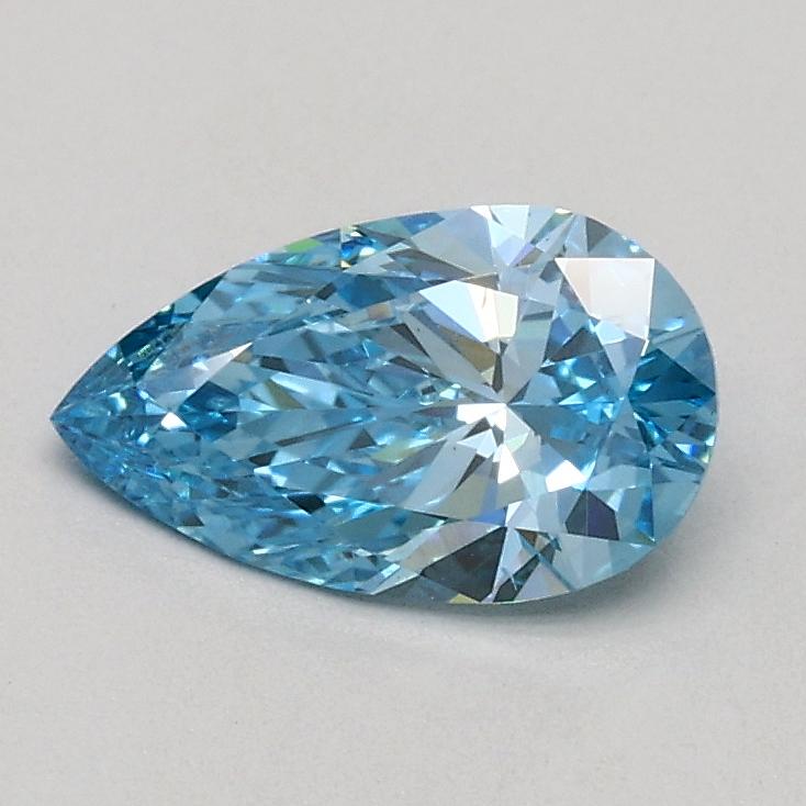 0.53 Ct. Fancy Vivid Blue Pear Lab Grown Diamond