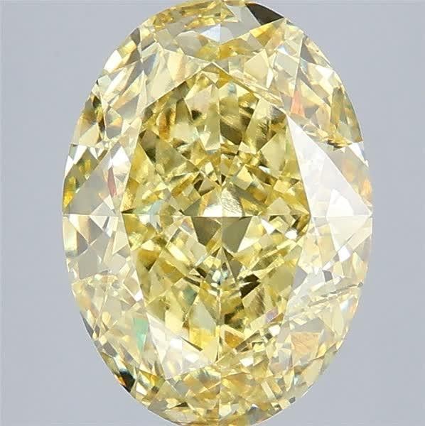 5.01 Ct. Fancy Intense Yellow Oval Lab Grown Diamond