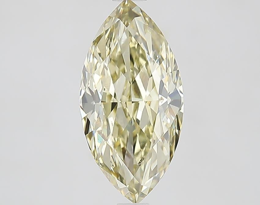 2.62 Ct. Fancy Light Yellow Marquise Lab Grown Diamond