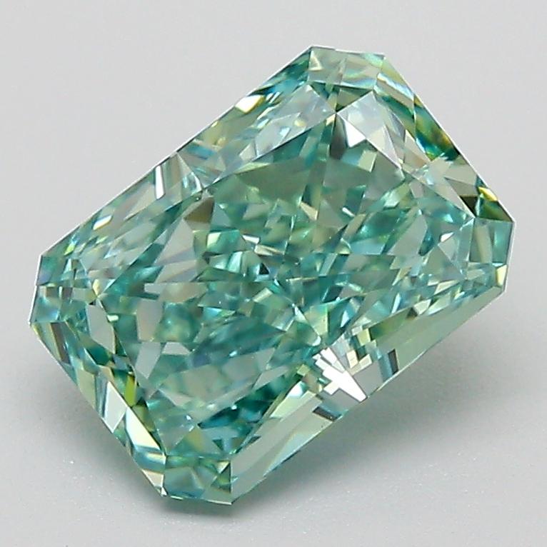 2.07 Ct. Fancy Vivid  Green Radiant Lab Grown Diamond