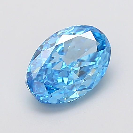 1.51 Ct. Fancy Vivid Blue Oval Lab Grown Diamond