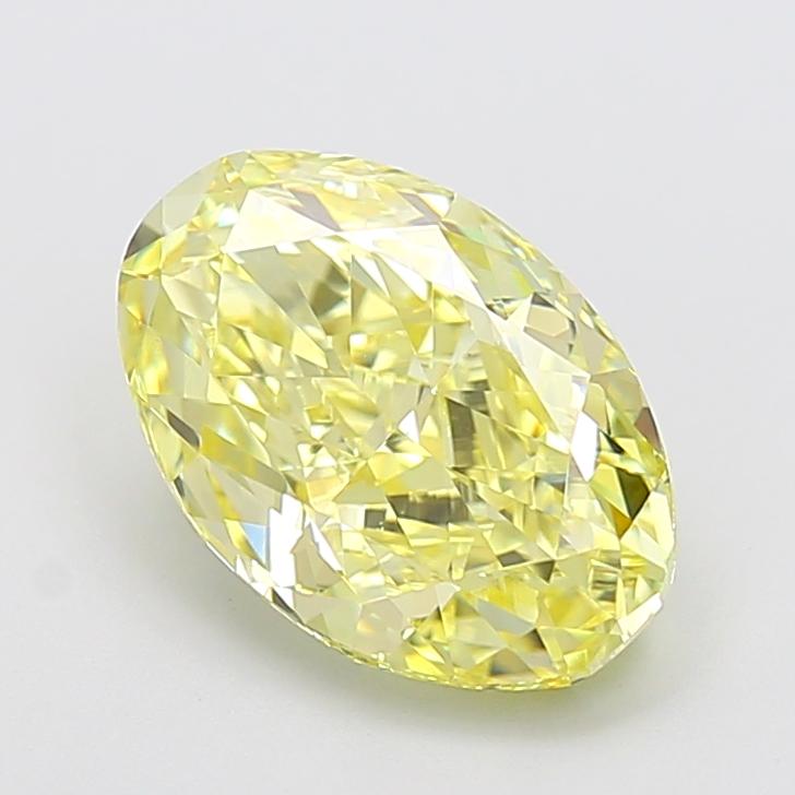4.29 Ct. Fancy Intense Yellow Oval Lab Grown Diamond