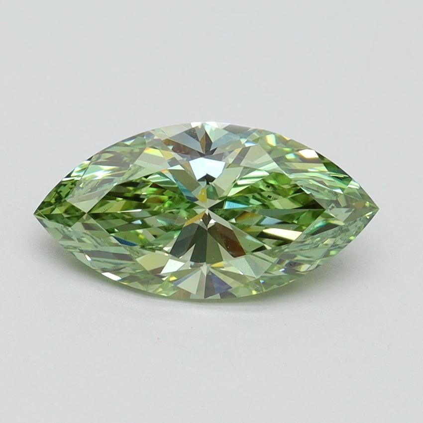 1.50 Ct. Fancy Vivid Green Marquise Lab Grown Diamond